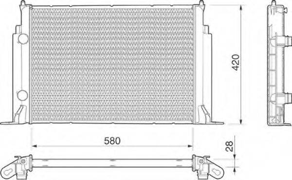 MAGNETI MARELLI 350213190000 Радіатор, охолодження двигуна