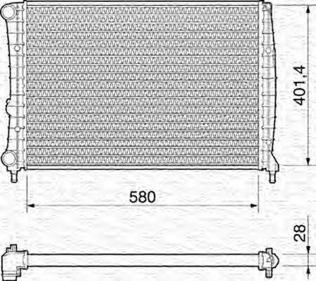 MAGNETI MARELLI 350213194000 Радіатор, охолодження двигуна