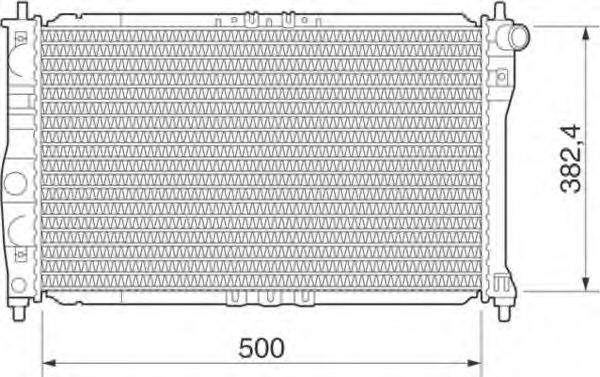 MAGNETI MARELLI 350213268000 Радіатор, охолодження двигуна