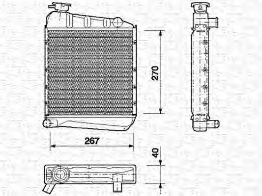 MAGNETI MARELLI 350213409000 Радіатор, охолодження двигуна