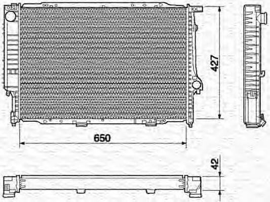 MAGNETI MARELLI 350213434000 Радіатор, охолодження двигуна