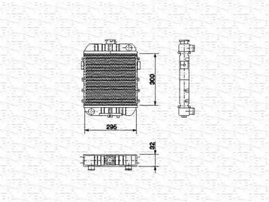 MAGNETI MARELLI 350213557000 Радіатор, охолодження двигуна