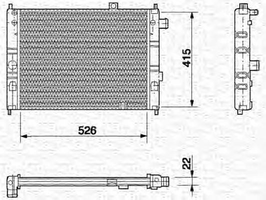 MAGNETI MARELLI 350213559000 Радіатор, охолодження двигуна