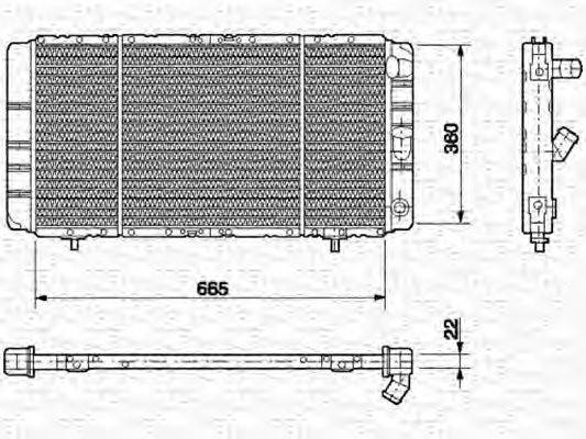 MAGNETI MARELLI 350213624000 Радіатор, охолодження двигуна