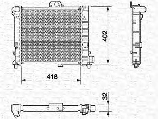 MAGNETI MARELLI 350213630000 Радіатор, охолодження двигуна