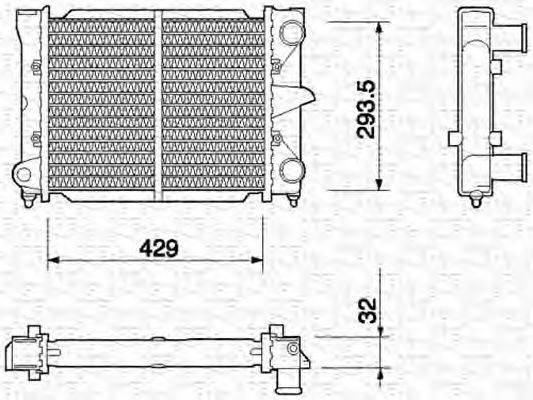 MAGNETI MARELLI 350213646000 Радіатор, охолодження двигуна