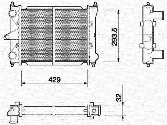 MAGNETI MARELLI 350213650000 Радіатор, охолодження двигуна