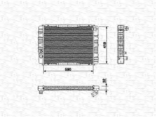 MAGNETI MARELLI 350213656000 Радіатор, охолодження двигуна