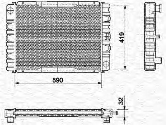 MAGNETI MARELLI 350213658000 Радіатор, охолодження двигуна