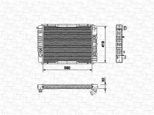 MAGNETI MARELLI 350213665000 Радіатор, охолодження двигуна