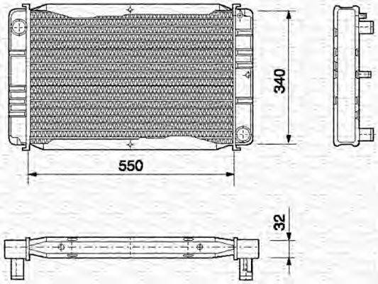 MAGNETI MARELLI 350213667000 Радіатор, охолодження двигуна