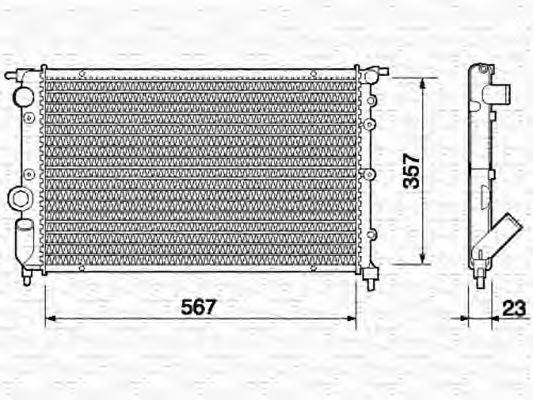 MAGNETI MARELLI 350213710000 Радіатор, охолодження двигуна