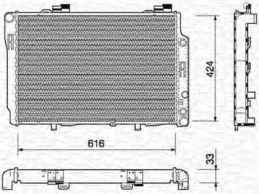 MAGNETI MARELLI 350213742000 Радіатор, охолодження двигуна