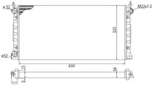 MAGNETI MARELLI 350213648003 Радіатор, охолодження двигуна