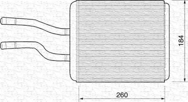 MAGNETI MARELLI 350218219000 Теплообмінник, опалення салону