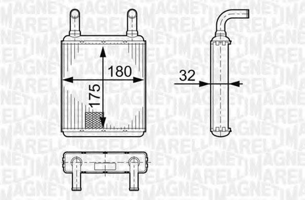 MAGNETI MARELLI 350218245000 Теплообмінник, опалення салону