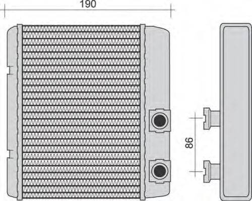 MAGNETI MARELLI 350218252000 Теплообмінник, опалення салону