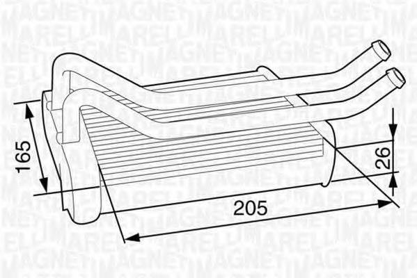 MAGNETI MARELLI 350218315000 Теплообмінник, опалення салону