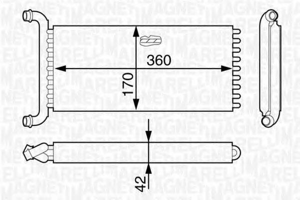 MAGNETI MARELLI 350218321000 Теплообмінник, опалення салону