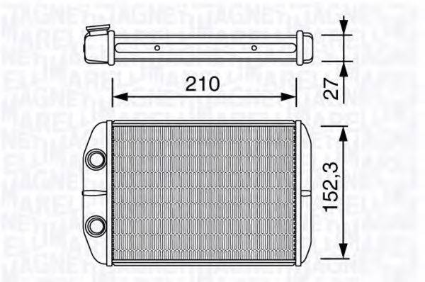 MAGNETI MARELLI 350218332000 Теплообмінник, опалення салону