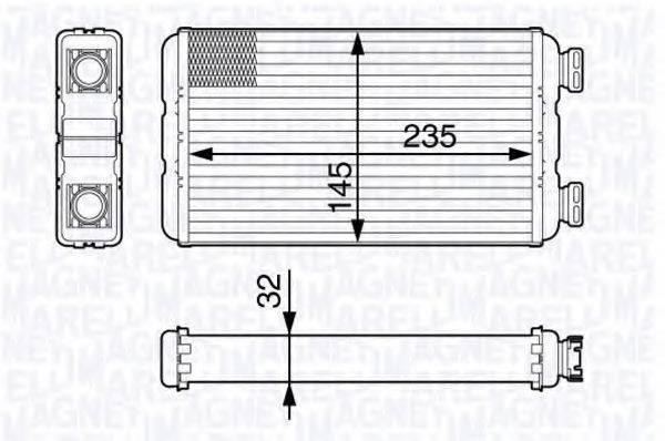 MAGNETI MARELLI 350218338000 Теплообмінник, опалення салону