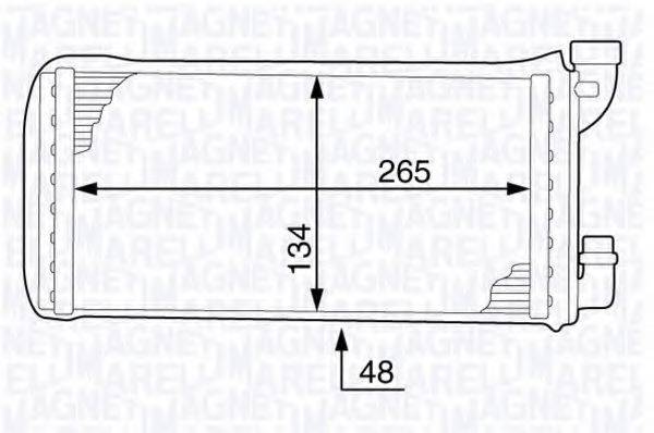 MAGNETI MARELLI 350218341000 Теплообмінник, опалення салону