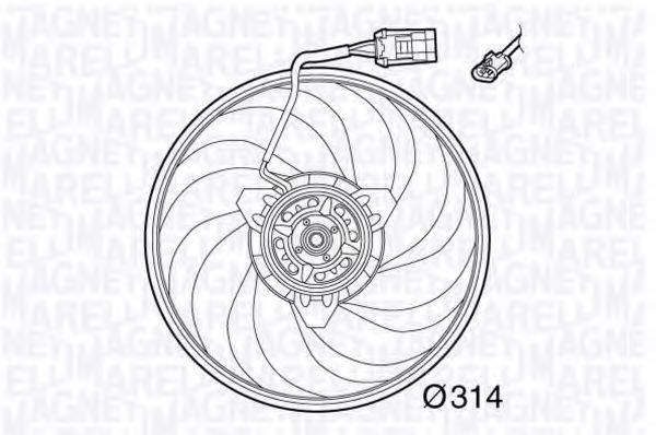 MAGNETI MARELLI 069422565010 Вентилятор, охолодження двигуна