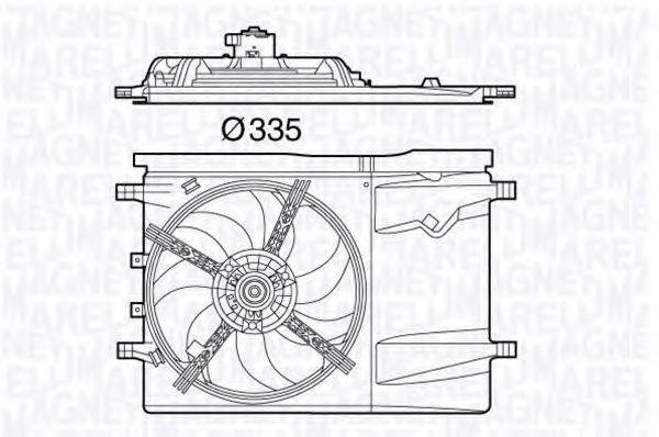 MAGNETI MARELLI 069422577010 Вентилятор, охолодження двигуна