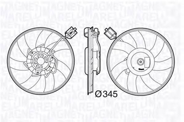 MAGNETI MARELLI 069422586010 Вентилятор, охолодження двигуна